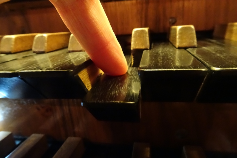 Orgel lernen unter Beachtung des Druckpunktes.